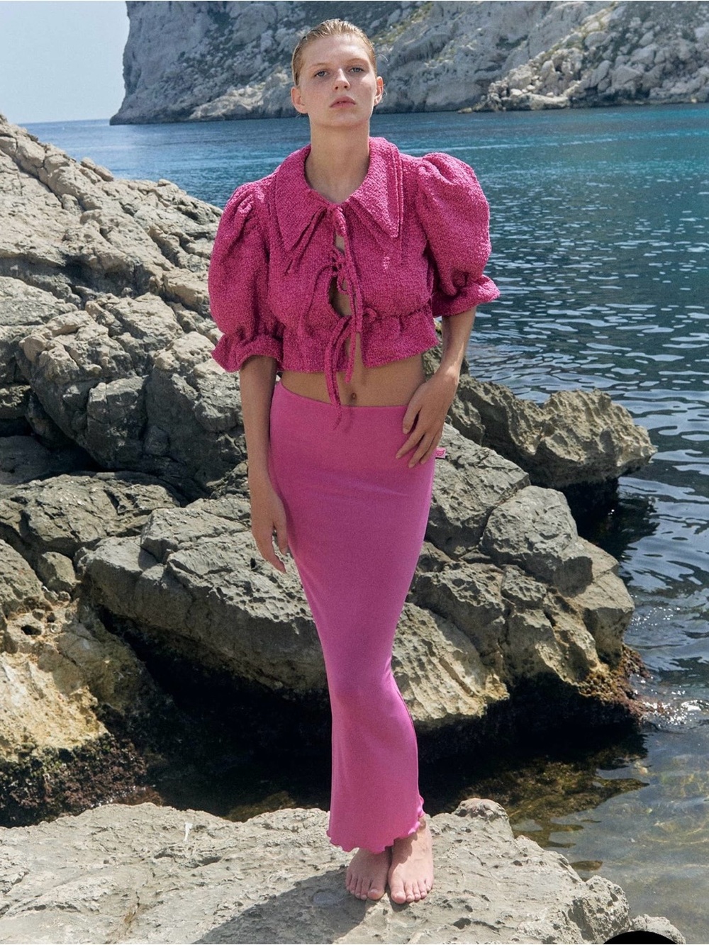 Pink MaisonCleo Mermaid Maxi Skirt